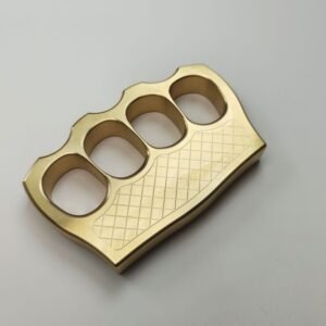 Tirapugni Fibbia in ottone massiccio con nocca, strumento di supporto per la difesa delle mani, per l'allenamento all'aperto e la rottura delle finestre.