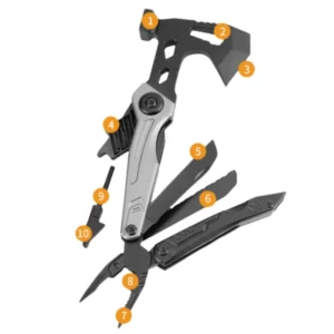 Multifunctional ascia da sopravvivenza pliers coltello pieghevole pliers hammer with flint multi-purpose tool portable collezione responsabile ascia---blu