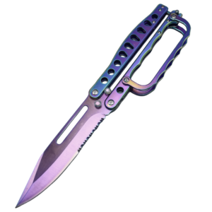 Butterfly trench coltello-4 colors pieghevole Balisong with knuckle guard