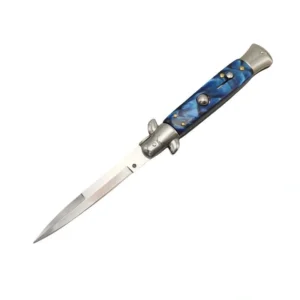 8.75 pollici blu manico coltello stiletto coltello a scatto