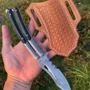 Phantom-Handmade coltello butterfly flail coltello rosso sand iron wood