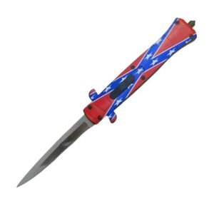 9 pollici Flag Stiletto OTF coltello a scatto