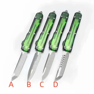 Verde translucent manico coltello OTF