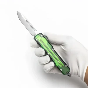 Verde translucent manico coltello OTF