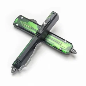 Verde translucent manico coltello OTF