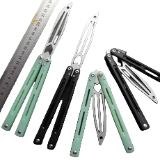 Trainer per coltello butterfly Cnc Process Sleeve Structure coltello butterfly Fancy Anti-Slip manico Unsharpened Practice