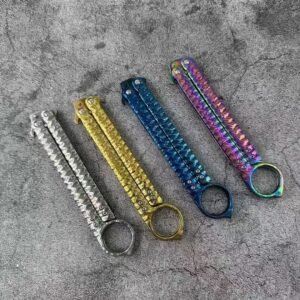 Balisong Karambit Eagle Claw Variation Fling coltello Color Titanium Edition