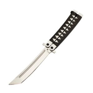 9.5pollici Samurai Japanese Style Balisong coltello butterfly nero