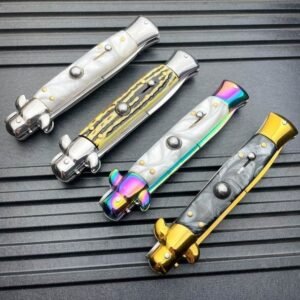 8.75 pollici Italian stiletto switch lama auto coltello tascabile