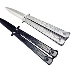 Double Edge coltello butterfly UK nero