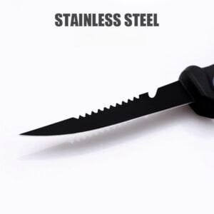5 pollici acciaio inossidabile back tooth coltello da pesca with scabbard for outdoor fishing