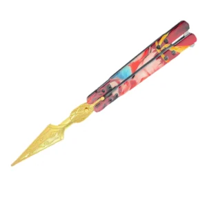 Nezha surrounding the Devil Boy Conquers the Sea figure Leng Feng coltello butterfly unsharpened 22CM metal craftsNezha surrounding the Devil Boy Conquers the Sea figure Leng Feng coltello butterfly unsharpened 22CM metal crafts