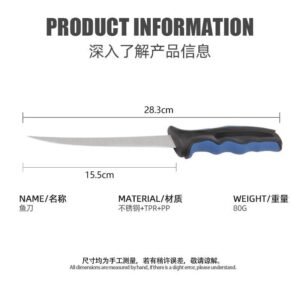 6 pollici outdoor fishing bendable filet coltello