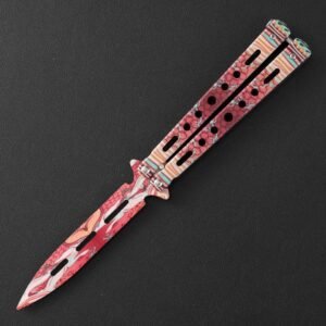 Coltello butterfly CSGO coltello butterfly unsharpened all-steel coltello butterfly sling coltello coltello pieghevole trainer per coltello butterfly practice coltello