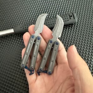 Mini coltello butterfly Mini Balisong Tainless Steel Practice coltello Key Sharp Fruit coltello