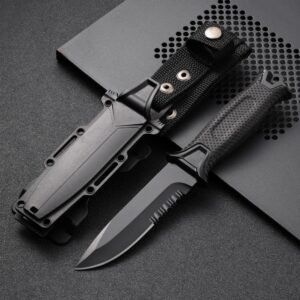 Explorer II outdoor half-tooth coltello da caccia wilderness exploration collezione responsabile coltello---nero