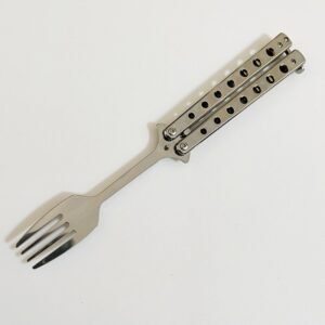 Balisong Spoon Butterfly Training coltello Practice coltello Throwing Carry Soup Spoon Fork