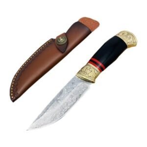 Fenglin damascato steel alta durezza outdoor portable straight coltello wilderness coltello da sopravvivenza