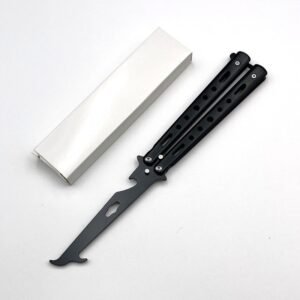 All-steel multifunctional butterfly swing coltello unsharpened pieghevole practice coltello