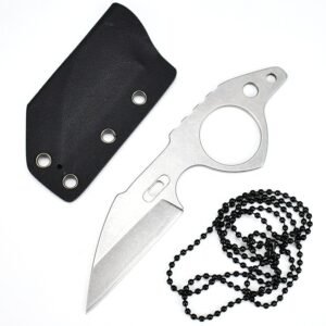 One-piece steel portable mini coltello coltello da collo