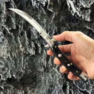 9 pollici Scimitar lama coltello a scatto Stiletto coltello a scatto
