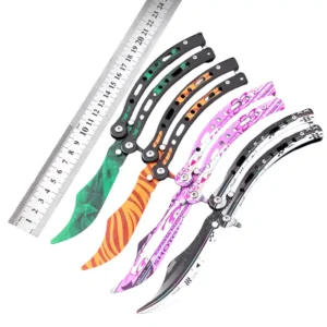 Butterfly practice coltello CSGO pieghevole unsharpened hand-throwing ornamental coltello hand training coltello