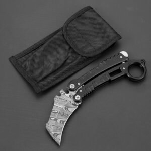 Coltello karambit Camping tattico coltello alta durezza Etched Butterfly Claw coltello Handmade coltello