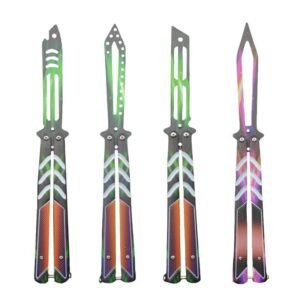 Pieghevole unsharpened butterfly practice coltello outdoor CSgo coltello butterfly