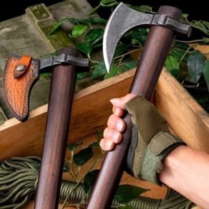 Handcrafted ascia tattico Survival Outdoor ascia Camping Equipment Chopping Wood Ax Logging Mountain Multiuse Hand Tools Lumberjack