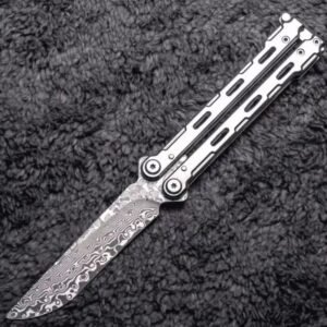 Damascato coltello butterfly Training coltello