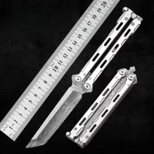 Damascato coltello butterfly Training coltello