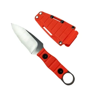 Outdoor straight coltello, alta durezza, sharpness, tattico piccolo straight coltello, with K sheath A-8 Sanding/arancione manico