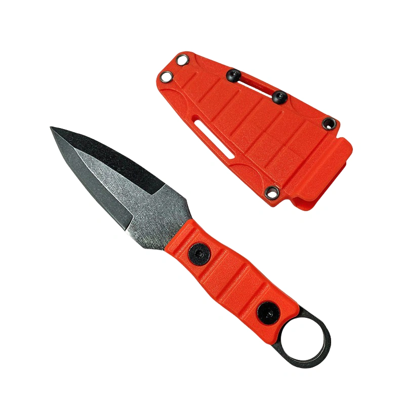 Outdoor straight coltello, alta durezza, sharpness, tattico piccolo straight coltello, with K sheath A-3 Stonewashed/arancione manicos 1 Outdoor straight coltello, alta durezza, sharpness, tattico piccolo straight coltello, with K sheath A-3 Stonewashed/arancione manicos
