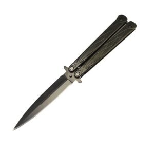 Double Edge coltello butterfly UK nero