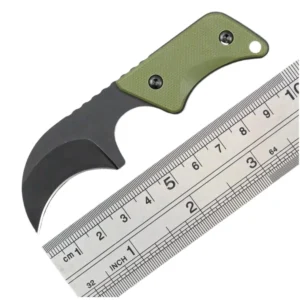 Coltello da collo G10 manico with kydex sheath EDC tool -verdeg