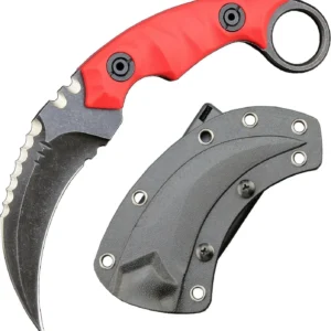 Coltello karambit D2 Steel + Nylon Fiberglass manico Outdoor Claw coltello With Kydex Sheath Edc-RDE