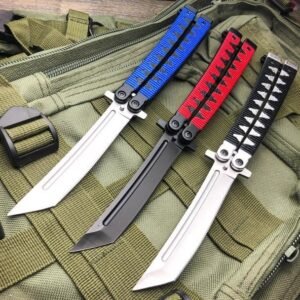 9.5pollici Samurai Japanese Style Tanto lama coltello butterfly Balisong