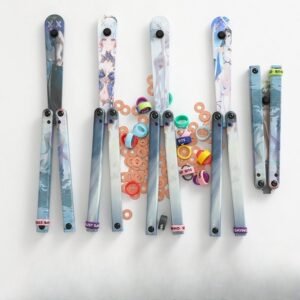 Coltello butterfly Flip Hand coltello Training coltello pieghevole Squid Safe No Open Edge