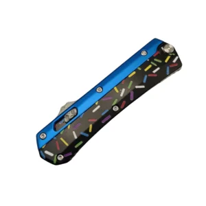Donut Fighter coltello a scatto coltello OTF--blu & nero
