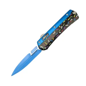 Donut Fighter coltello a scatto coltello OTF--blu & nero