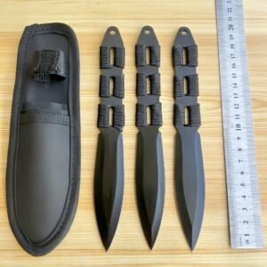 Set di coltelli da lancio da allenamento YF090 – 3 pezzi, Nero