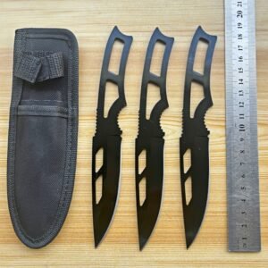 Set di coltelli da lancio da allenamento YF096 – 3 pezzi, Nero